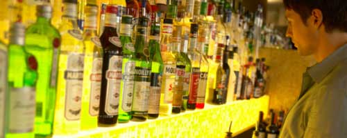 Back Bar Bottle Display