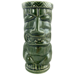 Ceramic Tiki Mug King Green 450ml