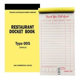 Medium Single Copy Docket Book - Type 005
