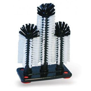 Glass Scrubber Brush Triple with Suction Caps