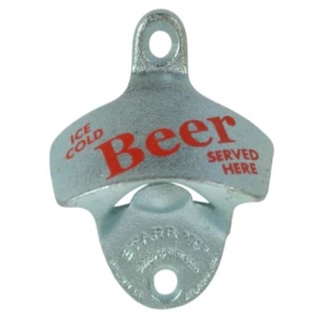 Wall Mounted Bottle Opener 'Ice Cold Beer Served Here'