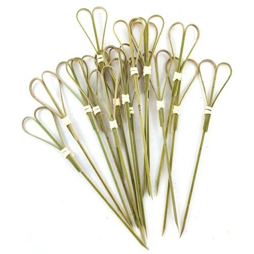 Cocktail Pick/Bamboo Skewer Heart Natural 100mm