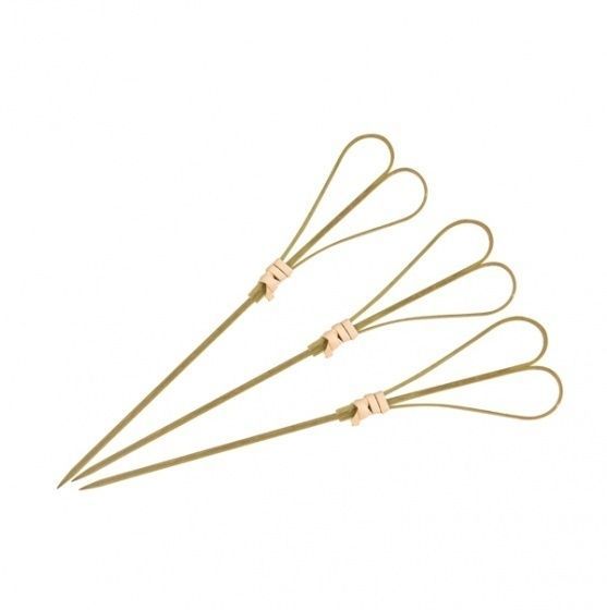 Cocktail Pick/Bamboo Skewer Heart Natural 100mm