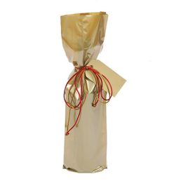 Wine Bag Cello Plain Gold Pack of 10