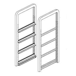 Single Bay 4 Tier Glass Rack