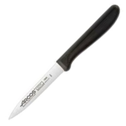 Paring Knife 100mm Black Serrated Pointed Tip