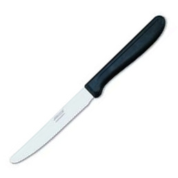 Paring Knife 100mm Black Serrated Round Tip