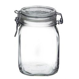 Fido 1 Litre Glass Storage Jar with Clear Lid
