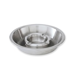Ashtray Double Well Stainless Steel - 135mm 