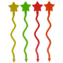 Swizzle Sticks Star Assorted Pk 100
