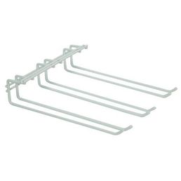 Glass Hanger Rack Triple Row White