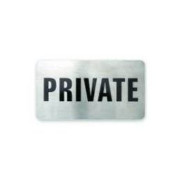 Sign Stainless Steel Private 110 x 60mm
