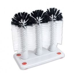 Glass Scrubber Brush Triple with Suction Caps