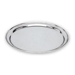 Serving Tray Round Stainless Steel 250mm 10"