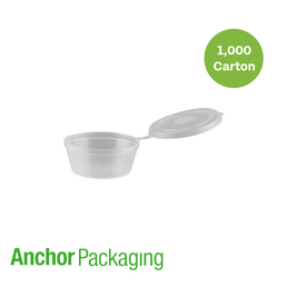 30ml Hinged Portion Cup with Lid - Sauce Container