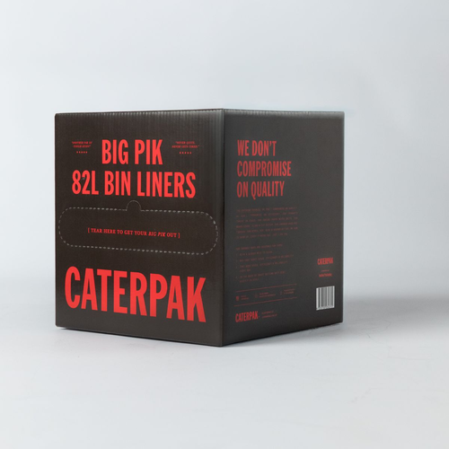 Caterpak 82L Qik-Pik Extra Heavy Duty Garbage Bags - 100/Carton