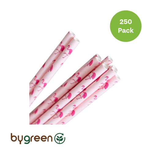 Regular Paper Straws- Pink Flamingo