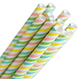 Paper Straws Rainbow Pack 250
