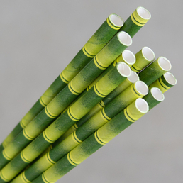 Paper Regular Straw - Bamboo Print 2500/Carton