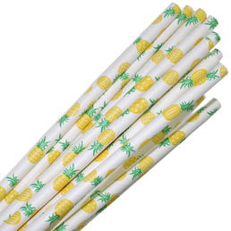 Paper Regular Straw - PINEAPPLE PRINT 2500/Carton