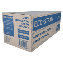 Jumbo Paper Straw 4 Ply White - Carton 2400 