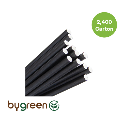 Jumbo Paper Straw 4 Ply- Black