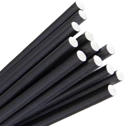 5PLY Strong Paper Straw Jumbo [8.5x235mm]- Black 2200/Carton