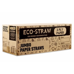 Paper Jumbo Straw - Black 2500/Carton