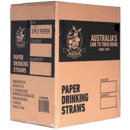Paper Straws Kraft Brown Carton 1000