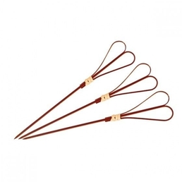 Cocktail Pick Bamboo Skewer Heart Red 12cm 100pk