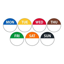 Round Day Labels 25mm - Tuesday 1000/Roll