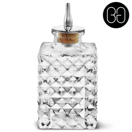 Bitters Bottle 100ml Diamond with Stainless Steel Dasher