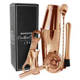 Cocktail Kit 7 Piece Set Copper in Gift Box
