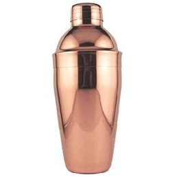 Cocktail Shaker S/S Copper 3 Piece 500ml