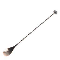Bar Spoon Twist with Dime Muddler Antique Copper