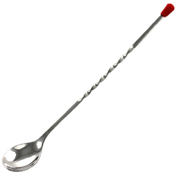 Bar Spoon with Red Tip S/S