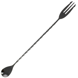 Bar Spoon Trident Stainless Steel 30cm Black Chrome 
