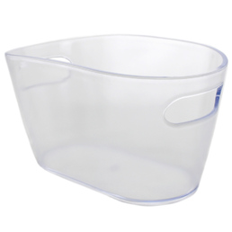 Ice Bucket Ice Bath Acrylic Oval Clear 4 Litre