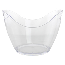Ice Bucket Acrylic Drink Tub Curved Clear 8Ltr