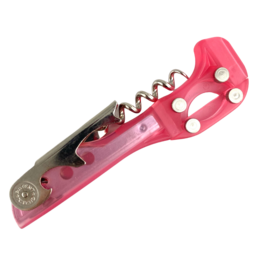 Waiter's Friend Cork Screw  & Cap Clamp Hot Pink