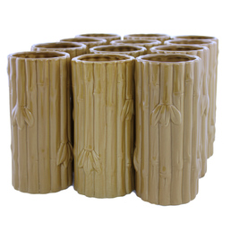 Tiki Mug Bamboo Brown Pack of 12 