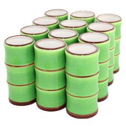 Tiki Mug Bamboo Green Pack of 12 