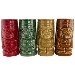 Ceramic Tiki Mugs The Chief Pack of 4