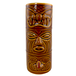 Ceramic Tiki Mug Totem 3 Brown 520ml