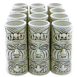 Tiki Mug Totem White Pack of 12 