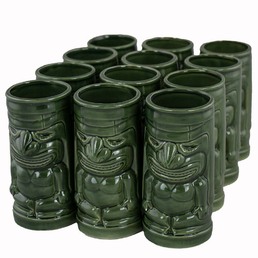 Ceramic Tiki Mug The Chief Green 500ml Pack of 12