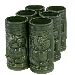 Ceramic Tiki Mug The Chief Green 500ml Pack of 6
