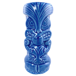 Ceramic Tiki Mug Warrior Blue 500ml