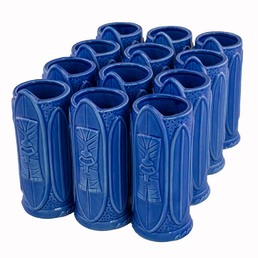Ceramic Tiki Mug Wave Rider Blue 500ml Pack of 12