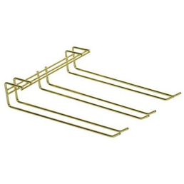 Brass Triple Row Glass Hanger Rack